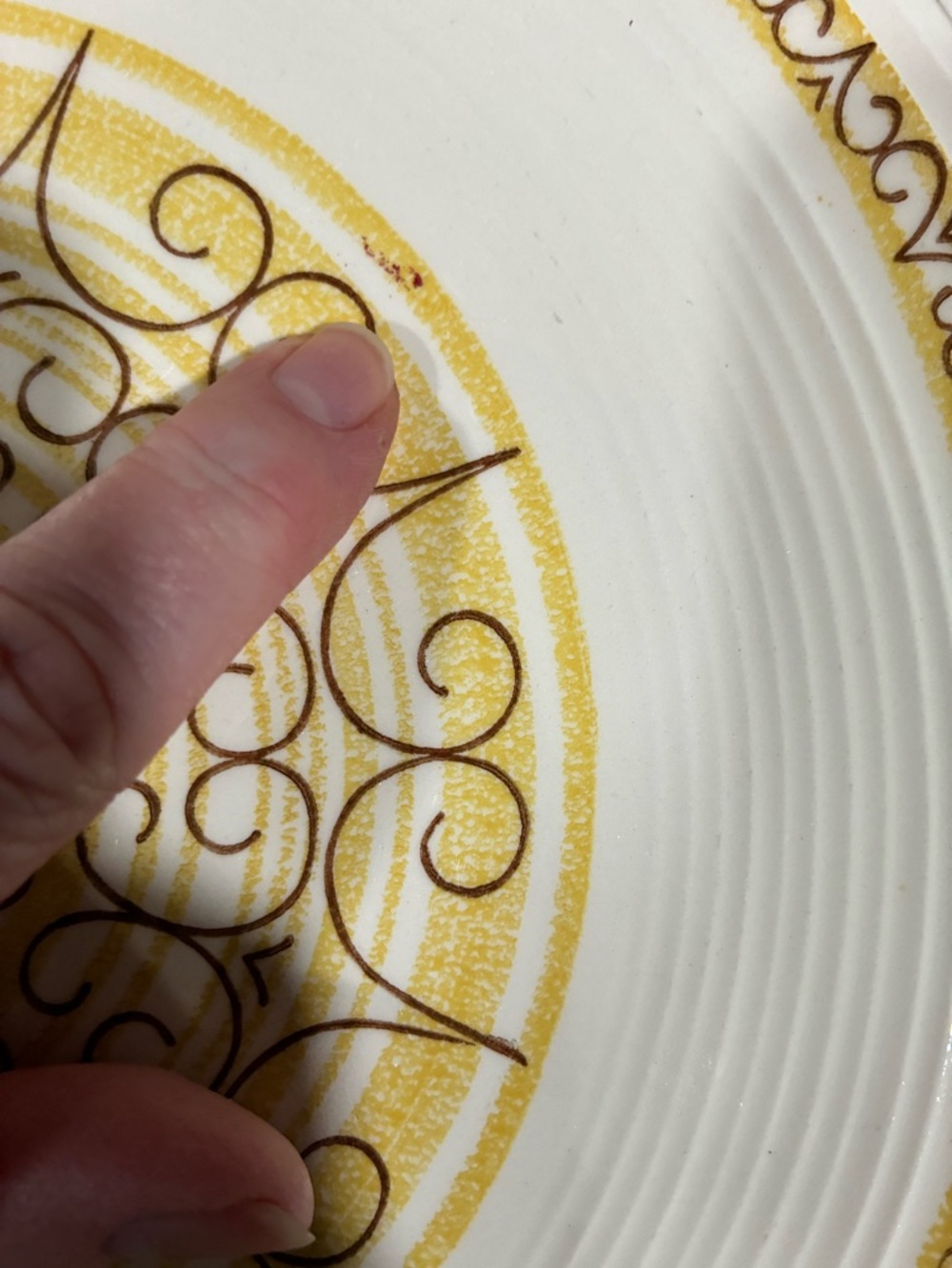 Vintage Retro Max Schonfeld "Sierra" Casual Ironstone 10" Dinner Plate Set of 4 - Picture 5 of 6
